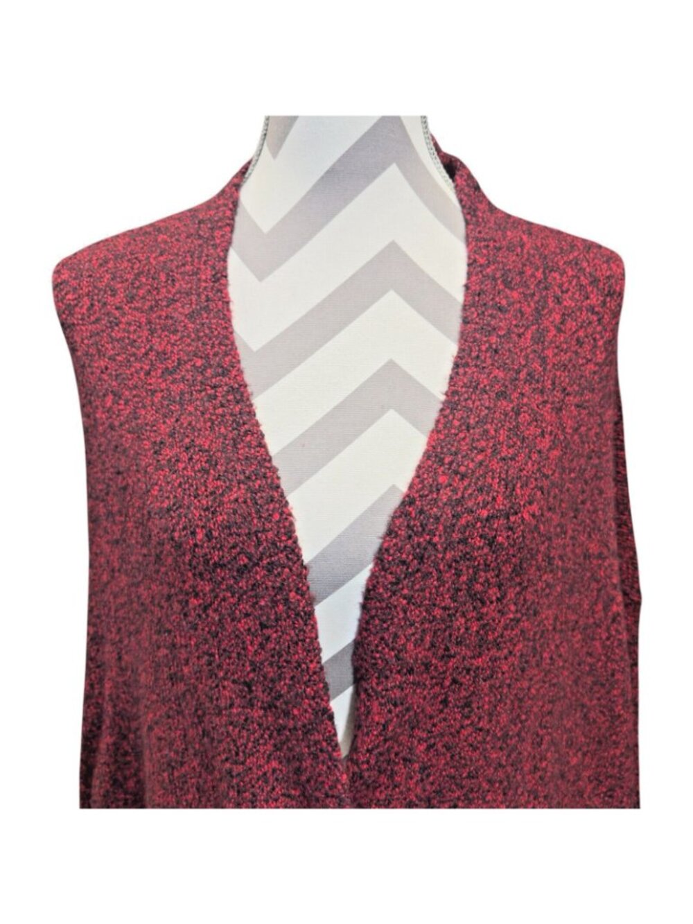J. Jill Vibrant Persian Red Base Color Pinned ¾ Sleeve Topper - Women's Size 4X - Picture 2 of 5
